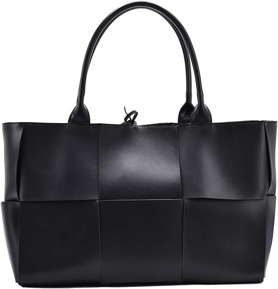 Tote Bag for Women Leather Weave Handbag Large Capacity Purse Shoulder Satchel Travel Bag | Amazon (US)