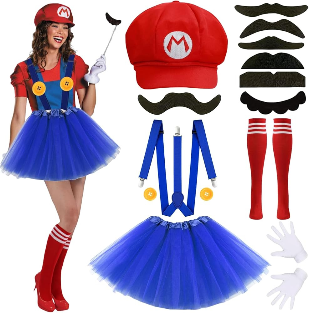 Super Brother Halloween Cosplay Costume, Super Bros Halloween Cosplay Kit Couple Outfits for Adul... | Amazon (CA)