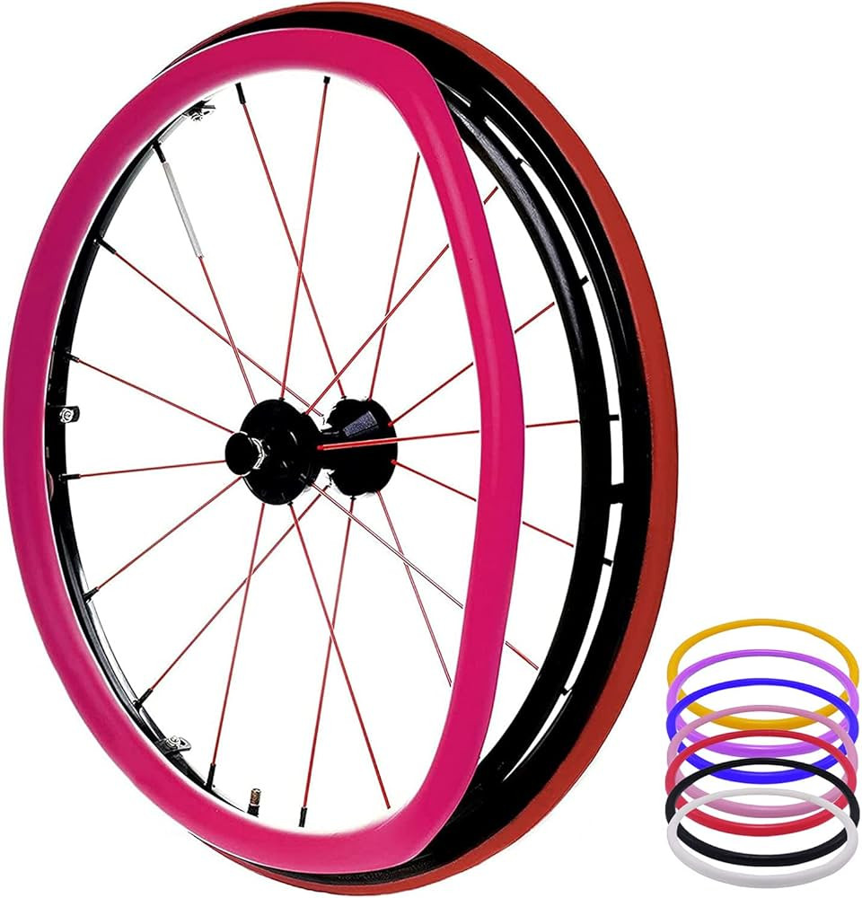 Wheelchair Push Rim Covers, 24-Inch Rear Wheel Sports Wheelchair Cover, Silicone Hand Push Cover,... | Amazon (US)