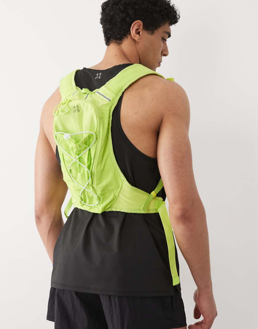 4505 Premium reflective running vest with zip pocket and water bottle holder in lime-Green | ASOS (Global)