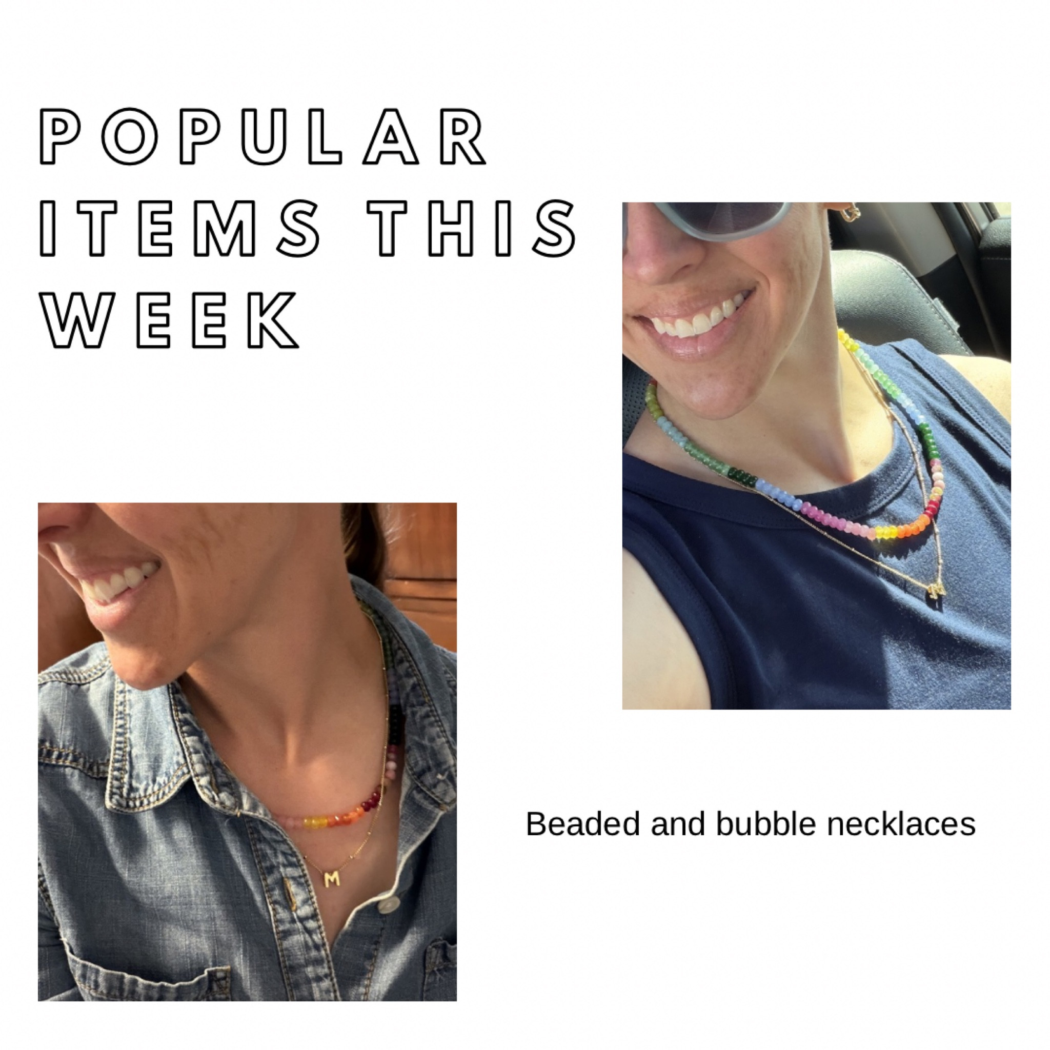 Bead necklace - $20, loving this! The length is great, I love the size of the beads.  It would be a great gift idea, too. My Hubble necklace also comes as a 2-pack. 


#necklace #beadnecklace #under20 #amazon #budgetfriendly #giftidea #giftforher #jewelry #bubblenecklace 


#LTKOver40 #LTKU #LTKMothersDay