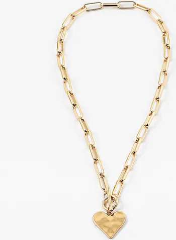 Hammered Heart Toggle Necklace | Nordstrom