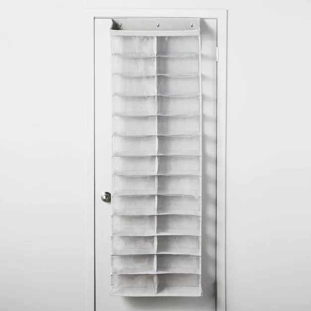 Over The Door 26 Shelf Mesh Shoe Organizer Light Gray - Brightroom™ | Target
