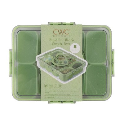 Cook With Color Sparkle with Lid Snack Box Food Storage Container Green | Target