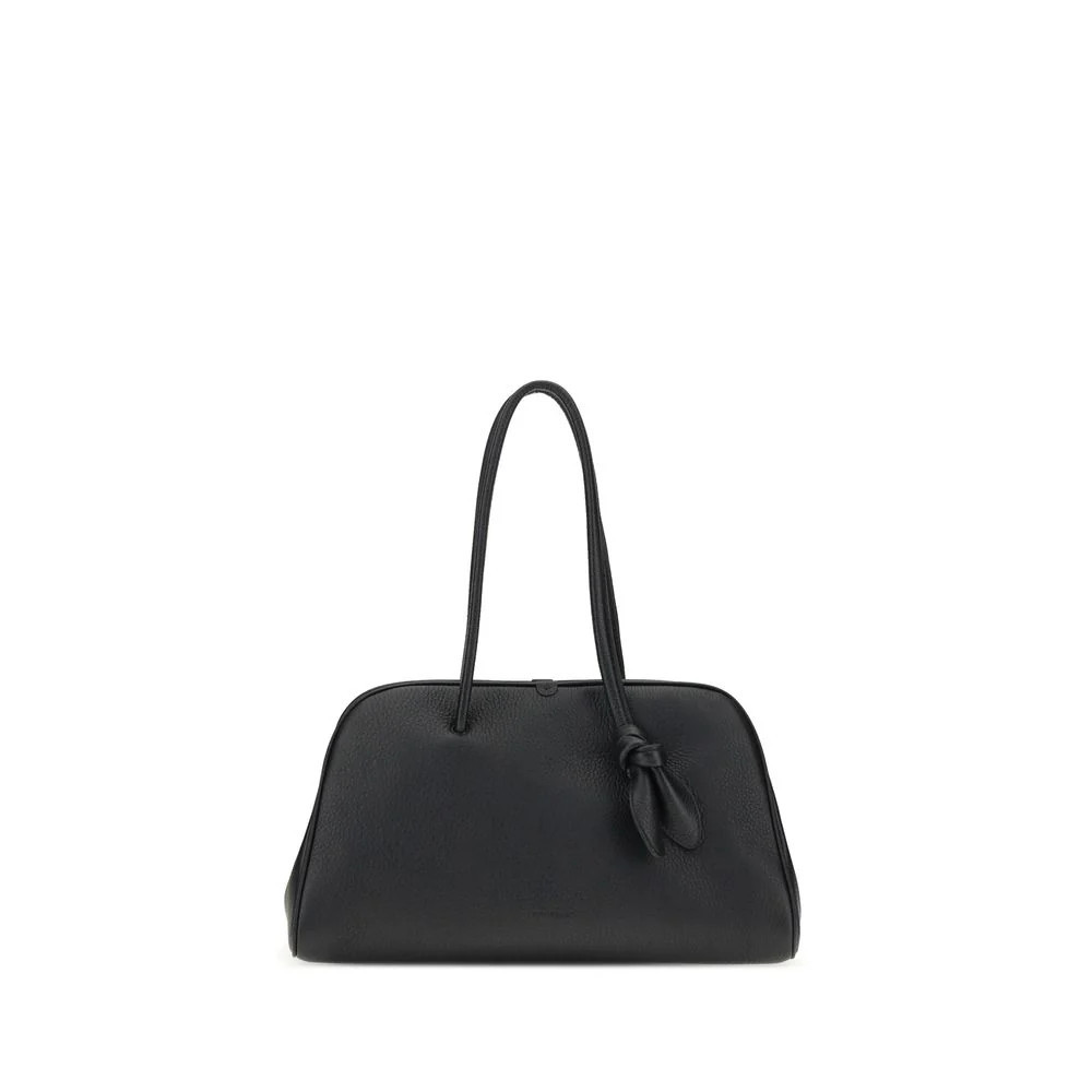 Jacquemus Black Calf Leather Bos Taurus Shoulder Bag | VAZLUXE