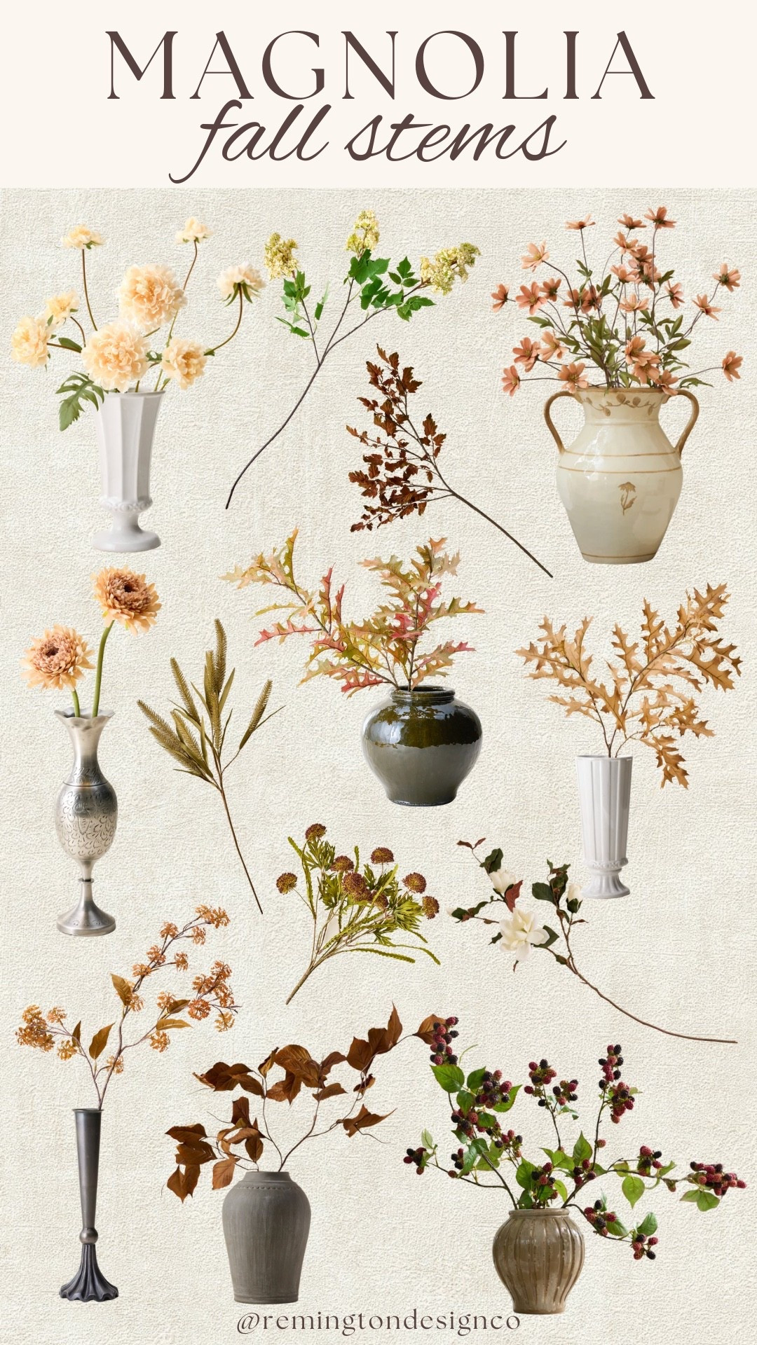 Fall stems I’m loving from Magnolia! 

Fall decor 
Fall home finds 
Faux flowers 
Home accents 
Home decor

#LTKSeasonal #LTKHome