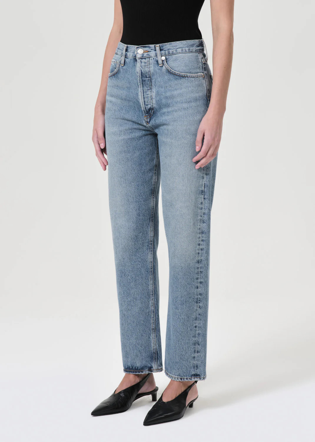 90's Pinch Waist High Rise Straight in Navigate | AGOLDE
