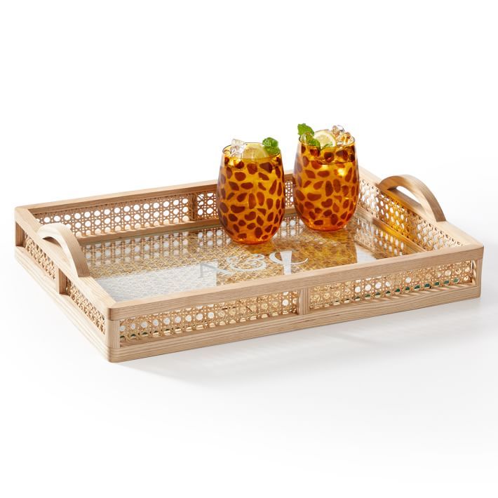Cane and Wood Tray | Mark and Graham