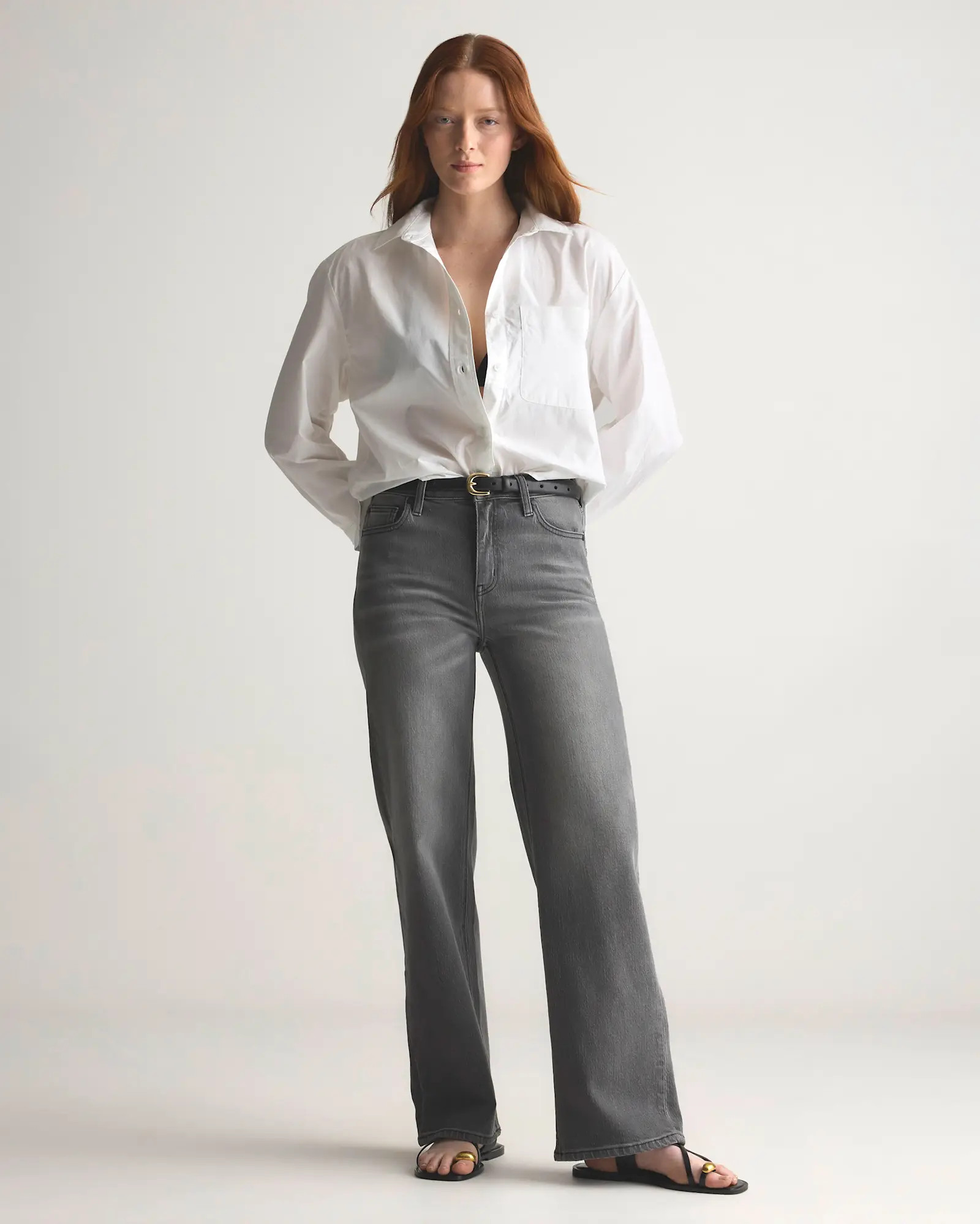 Bella Stretch Relaxed Straight Jeans | Quince