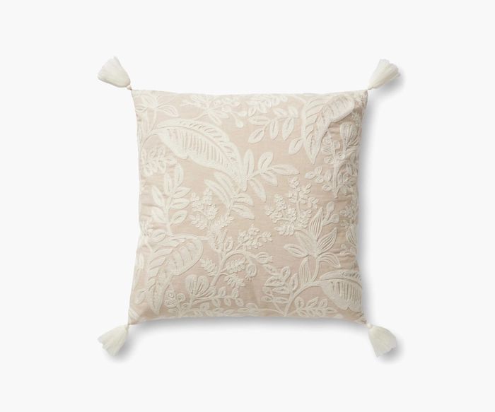 Cream & White Canopy Embroidered Pillow | Rifle Paper Co. | Rifle Paper Co.