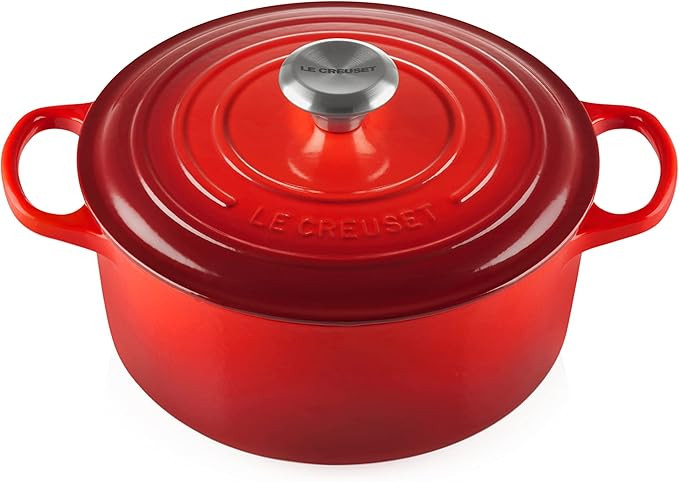 Le Creuset Enameled Cast Iron Signature Round Dutch Oven, 5.5 qt., Cerise | Amazon (US)
