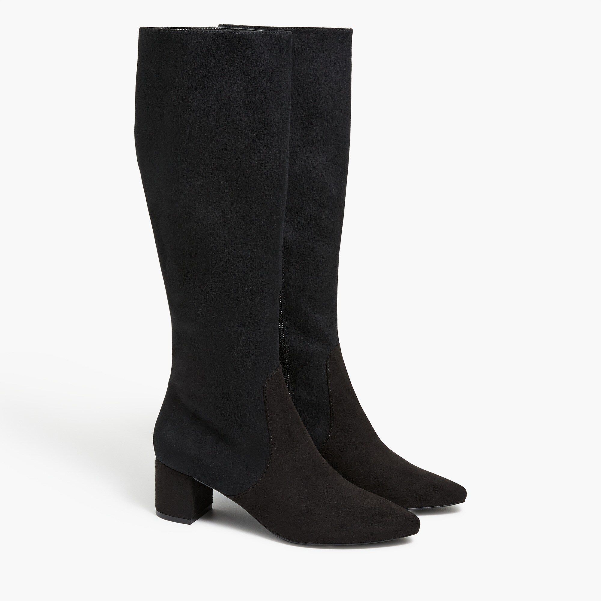 Faux-suede heeled boots | J.Crew Factory