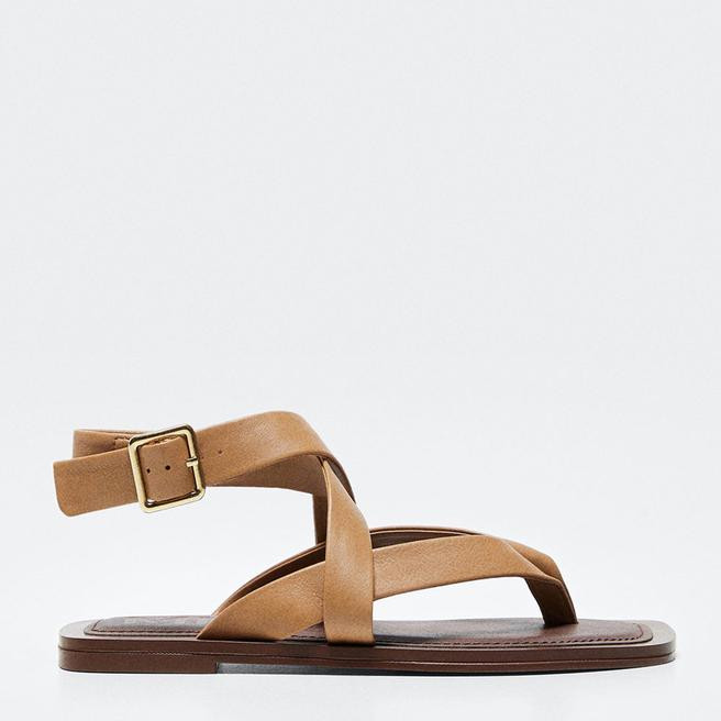 Brown Leather Strap Sandals | BrandAlley