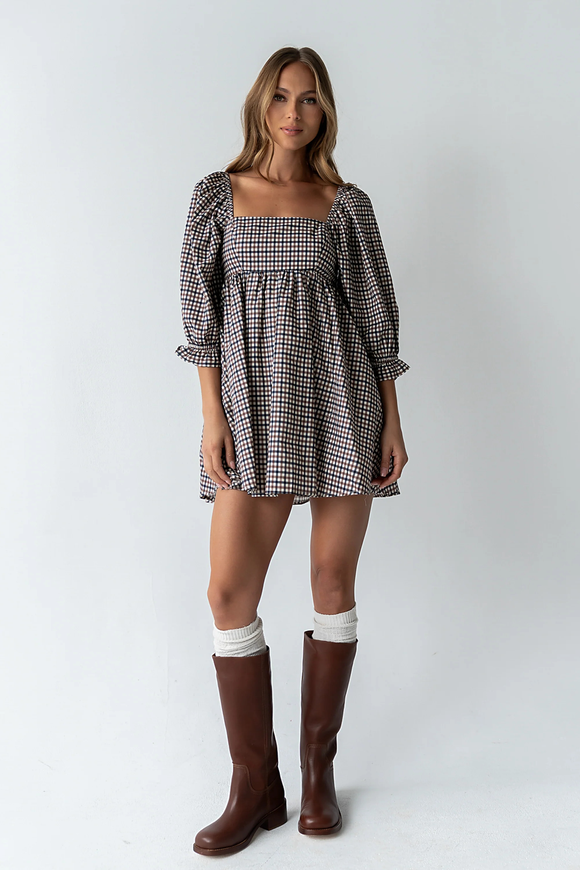 Wren Gingham Mini Dress | Böhme US