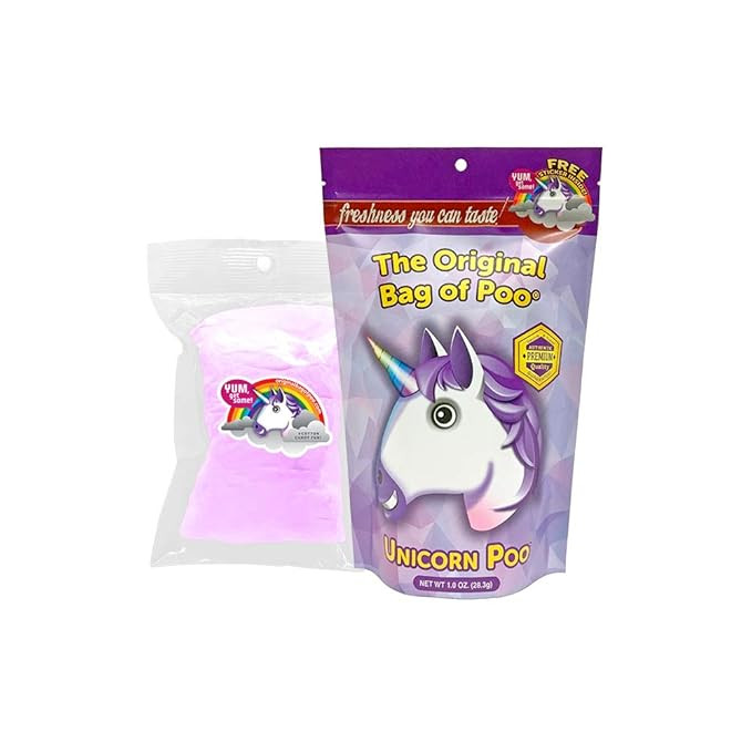 The Original Bag of Poo, Unicorn Poop (Purple Cotton Candy) for Novelty Poop Gag Gifts | Amazon (US)