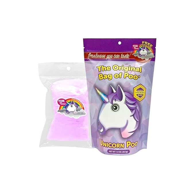 The Original Bag of Poo, Unicorn Poop (Purple Cotton Candy) for Novelty Poop Gag Gifts | Amazon (US)