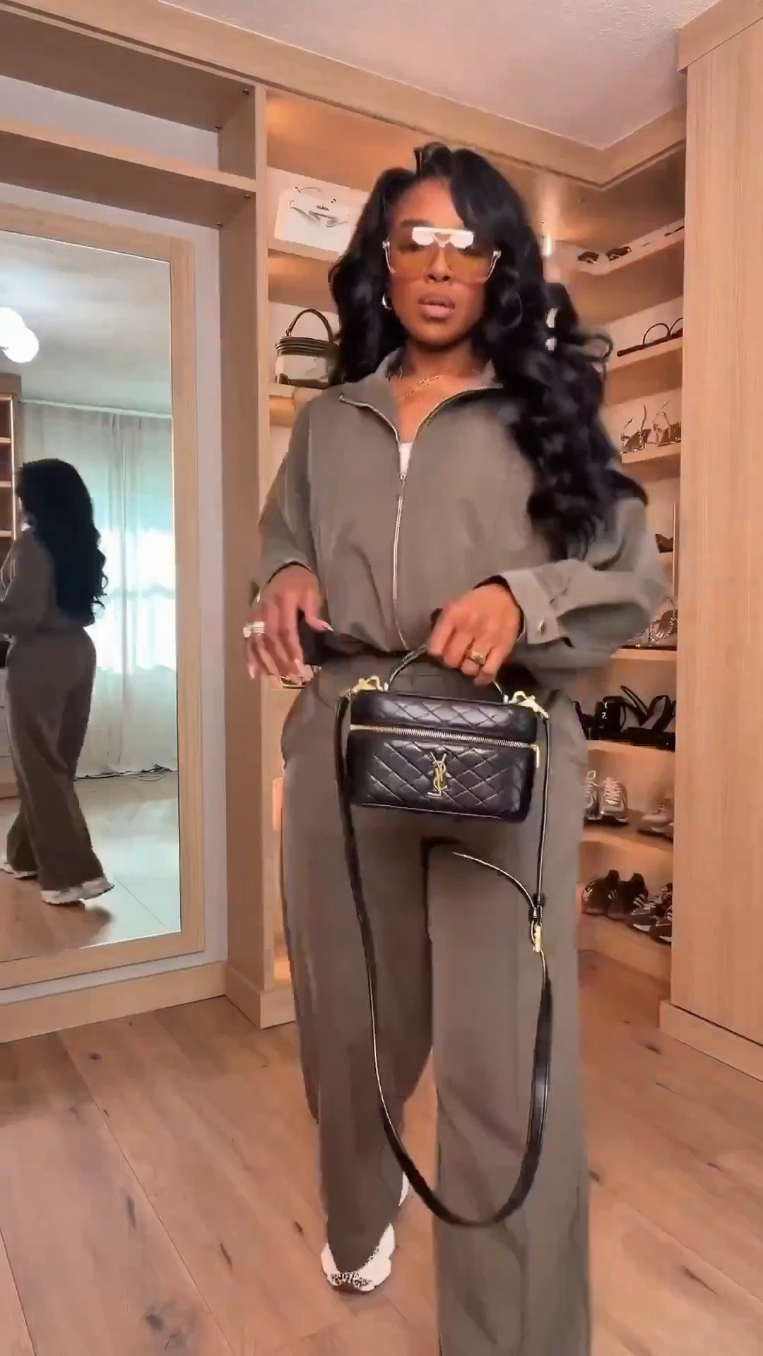 Hi babes ✨ Scroll to shop this elevated athleisure look 🤍

This relaxed zip-up set styled with wide-leg pants and sneakers is the perfect mix of polished and comfortable. Coordinated sets like this are always worth the investment because you can style each piece separately for so many different outfits, making the cost per wear drop over time while building an effortless everyday wardrobe.

Perfect for travel days, errands, casual outings, coffee runs, or comfortable everyday style.

📏 Measurements: 5’4”, 138 lbs, 34D bust, 27” waist, 40” hips  
Wearing a size Small

#LTKSpringSale #LTKgrwm #LTKvlog
