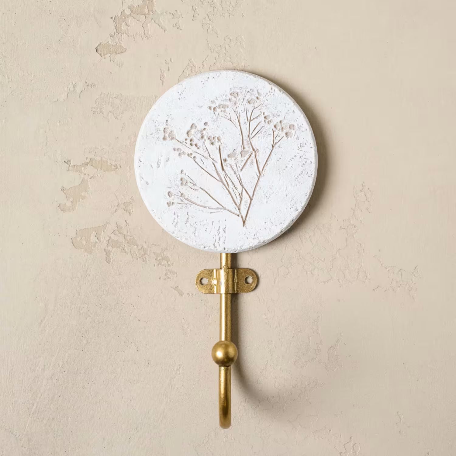 Pressed Flower Plaque Wall Hook | Magnolia