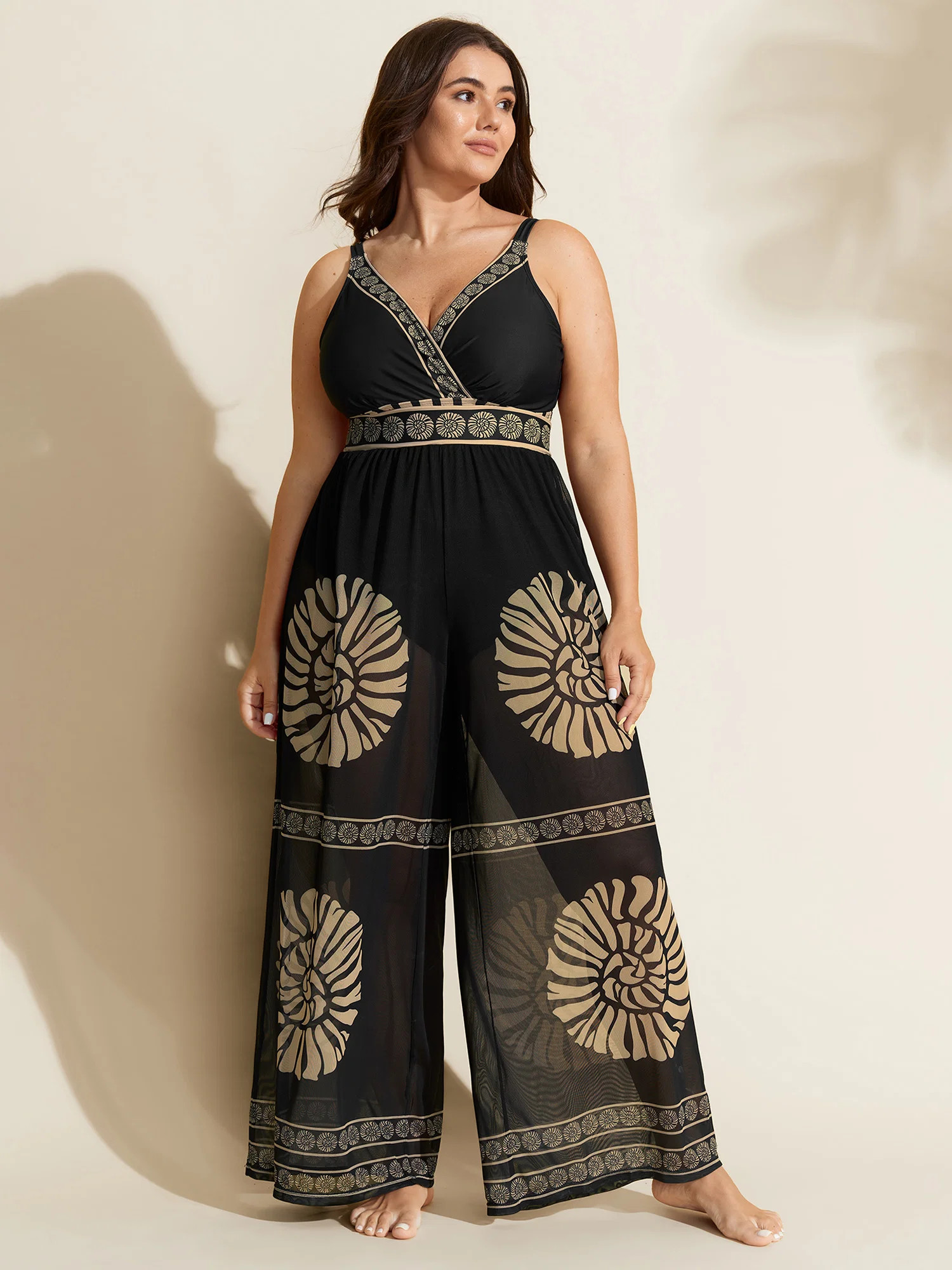 Geometric Print Two-Piece Swimsuit Set | Bloomchic