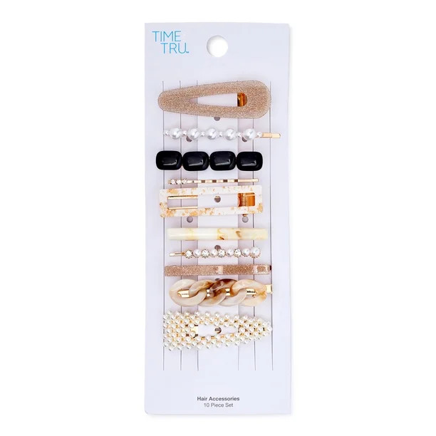 Time & Tru Hair Clips, Two 10-Piece Packs - Walmart.com | Walmart (US)