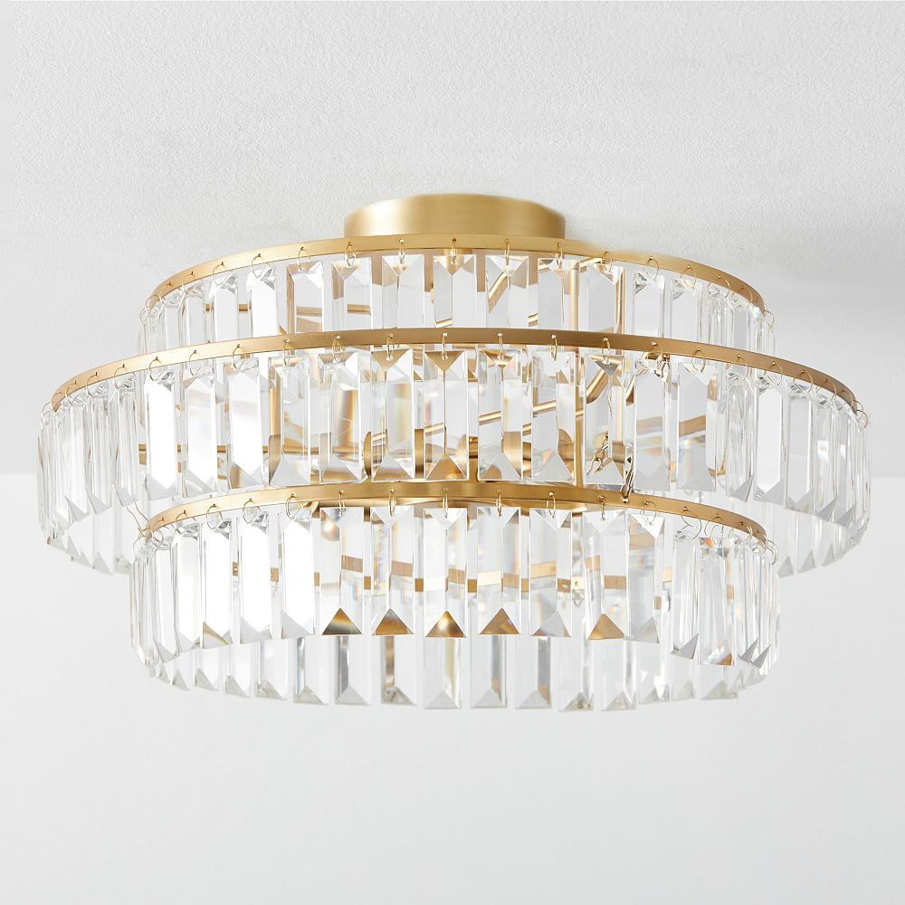 Monique Lhuillier Crystal Drop Flush Mount (18") | Pottery Barn Teen