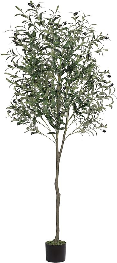VIAGDO Artificial Olive Tree 6ft(70in) Tall Fake Potted Olive Silk Tree with Planter Large Faux O... | Amazon (US)
