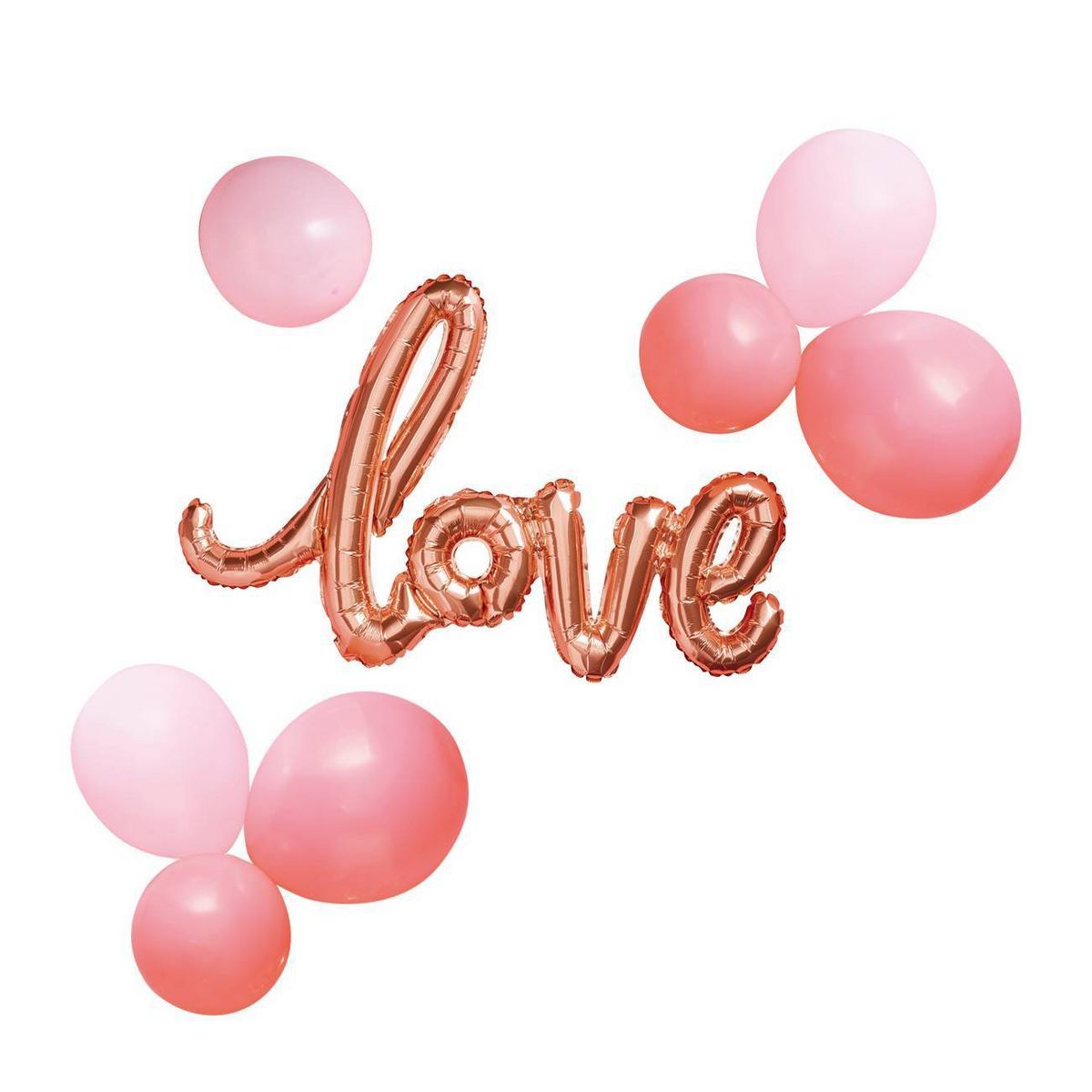 Foil + Latex Love Script Balloon Pack Assorted Pinks - Spritz™ | Target