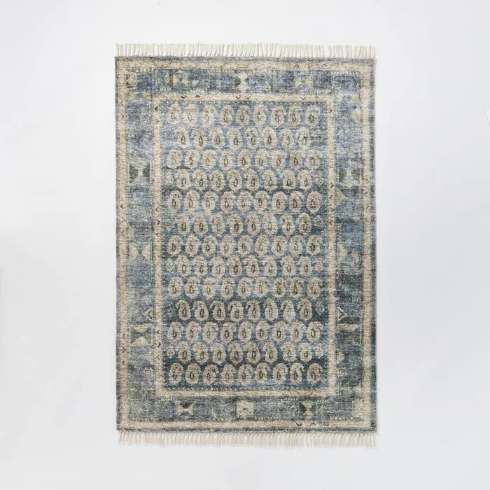 Lost Creek Printed Paisley Rug Blue - Threshold™ designed with Studio McGee | Target