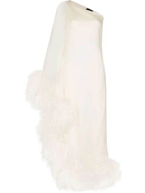 Ubud feather-embellished gown | Farfetch Global