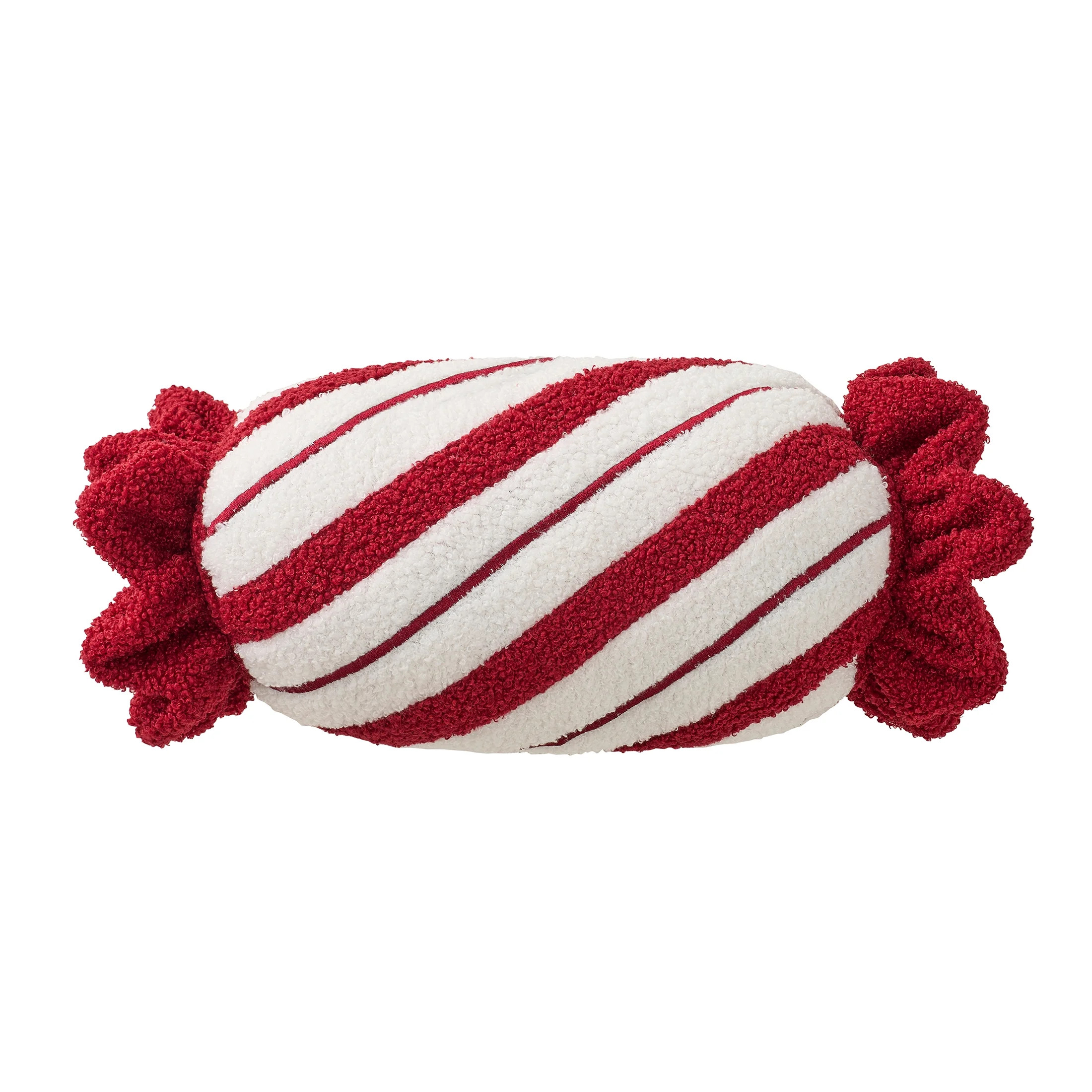 My Texas House 18" x 6" White/Red Candy Cane Bolster Decorative Pillow | Walmart (US)