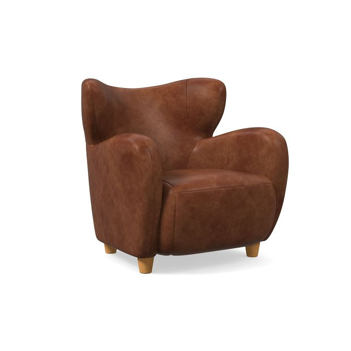Jodie Wing Leather Chair | West Elm (US)