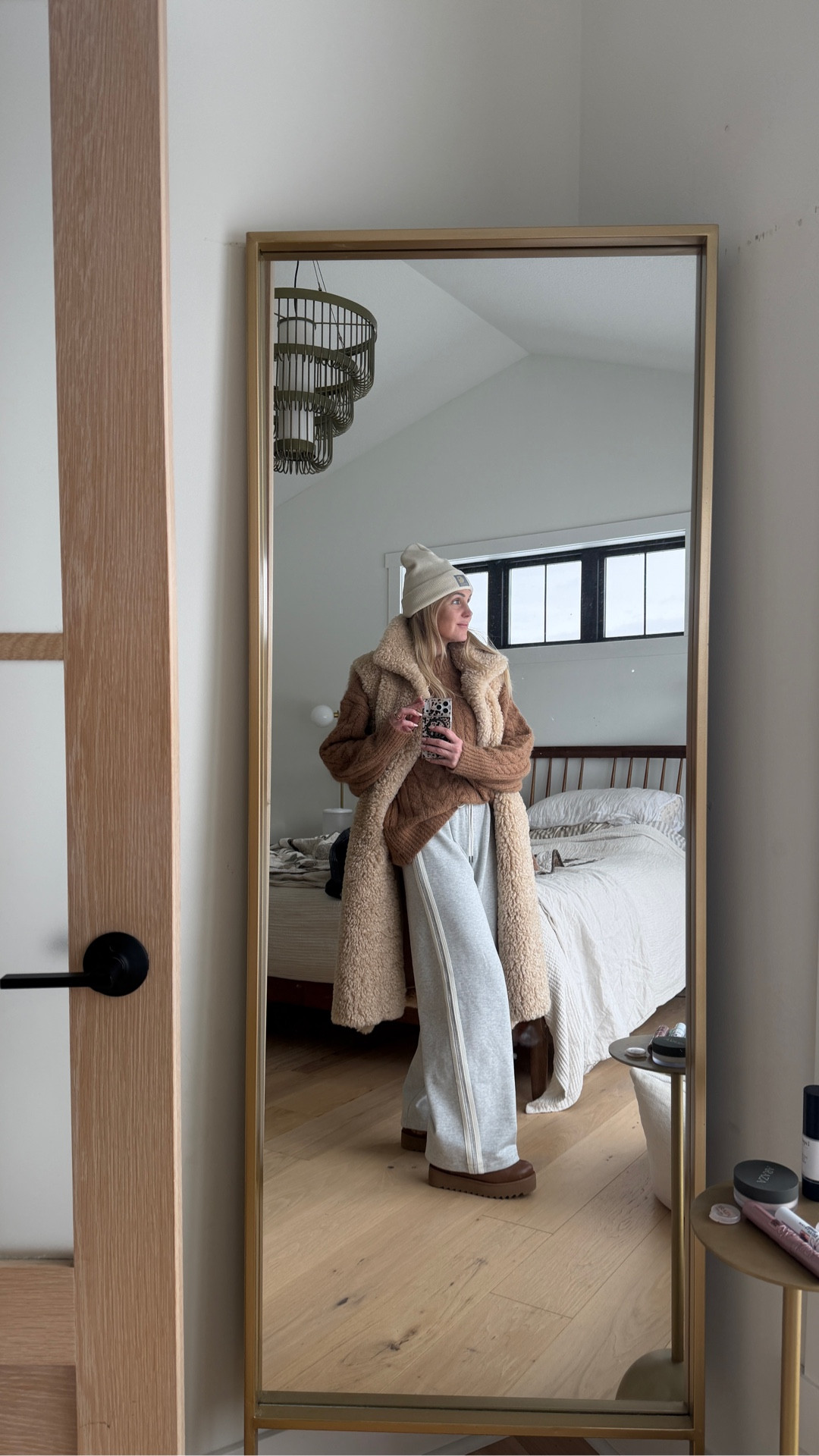 The cozy Sunday look I was going for.

Sweater, sweatpants, boots, and hat linked.
🤍✨
The vest is amazing, I know…it’s an old Anthropologie and no longer sold.
Brand is: Ave Lec Filles 

I’m 5’7” and wearing a small in the sweatpants I sized up to an extra large in the sweater (from normal small).

But let this Sunday mom look inspire you🤎

#LTKOver40 #LTKActive #LTKdayinmylife