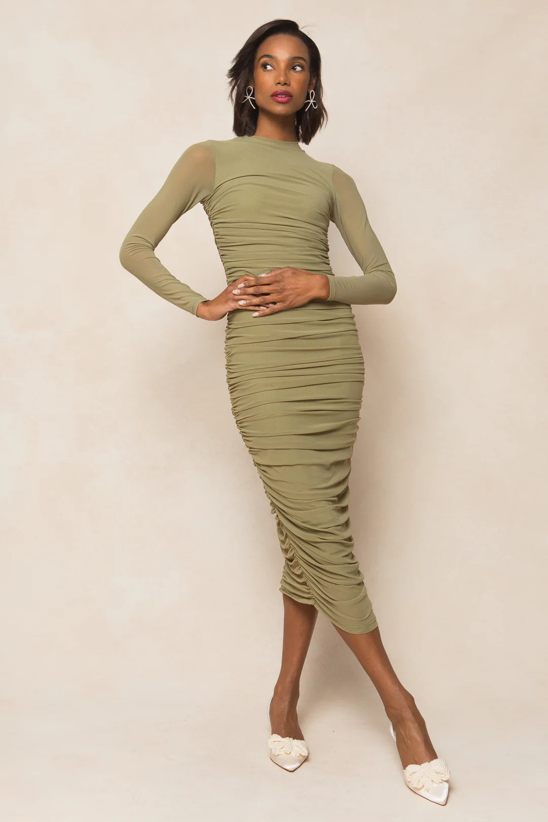 Brynn Dress in Olive - FINAL SALE | Ivy City Co