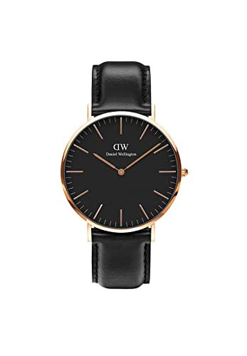 Daniel Wellington Classic Sheffield 40mm Men's Watch, DW Classic Leather Rose Gold Watch for Men | Amazon (US)
