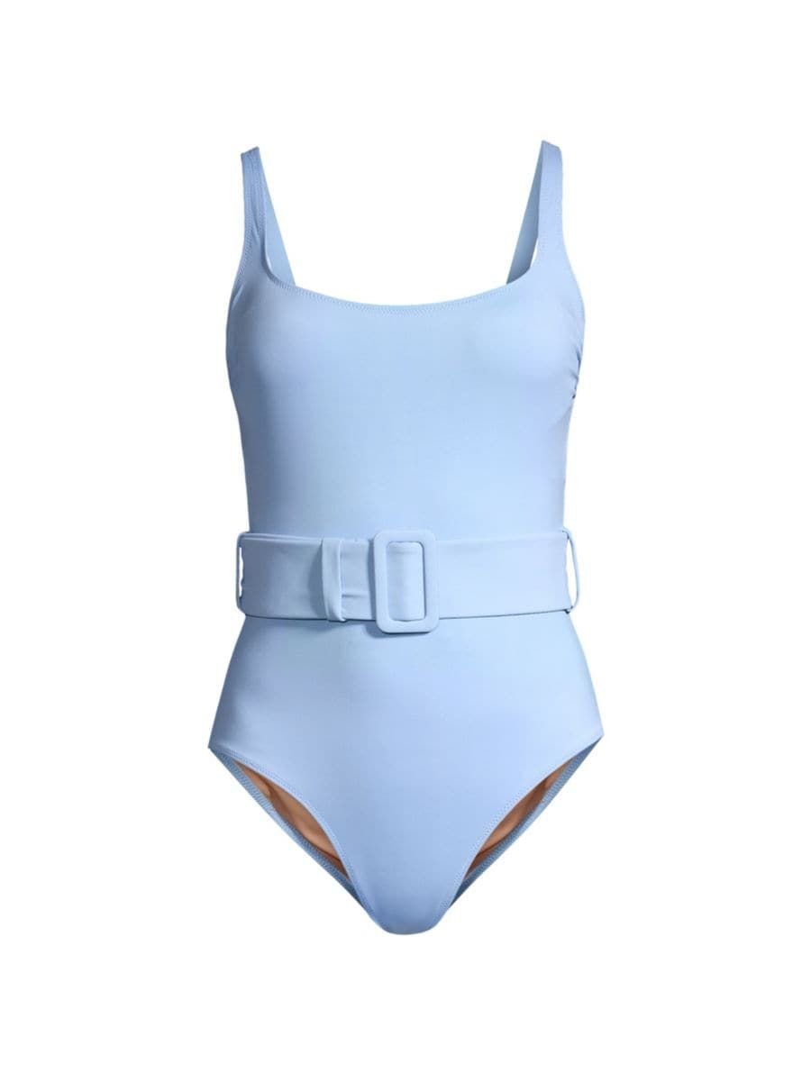 Evarae Summer Reverie Cassandra Belted One-Piece Swimsuit | Saks Fifth Avenue