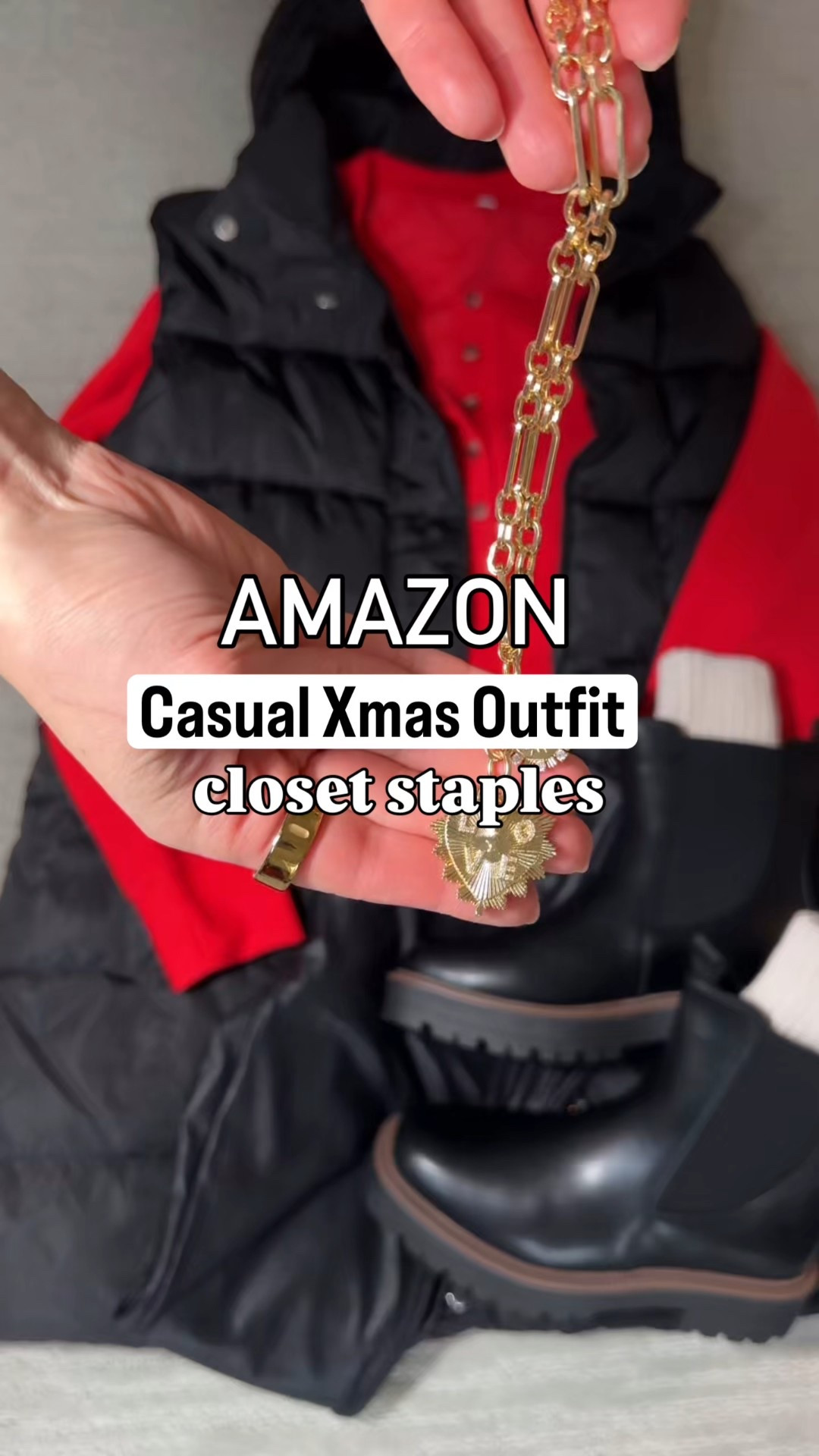 Causal Christmas outfit from Amazon to copy! Lots of great closet staples here!
Black puffer vest xs, Henley in bright red, S, faux leather leggings petite XS



#LTKHoliday #LTKmomlife #LTKootd