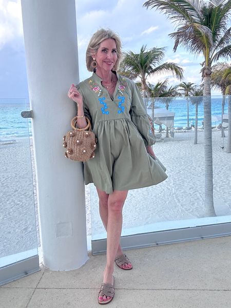 Amazon Bohemian style dress or cover up. Comes in several colors and fits true to size. Front tales and beautiful embroidery. Beautiful for resort or spring break. 

Over 40, spring break style, resort outfit

#LTKfindsunder50 #LTKover40 #LTKtravel