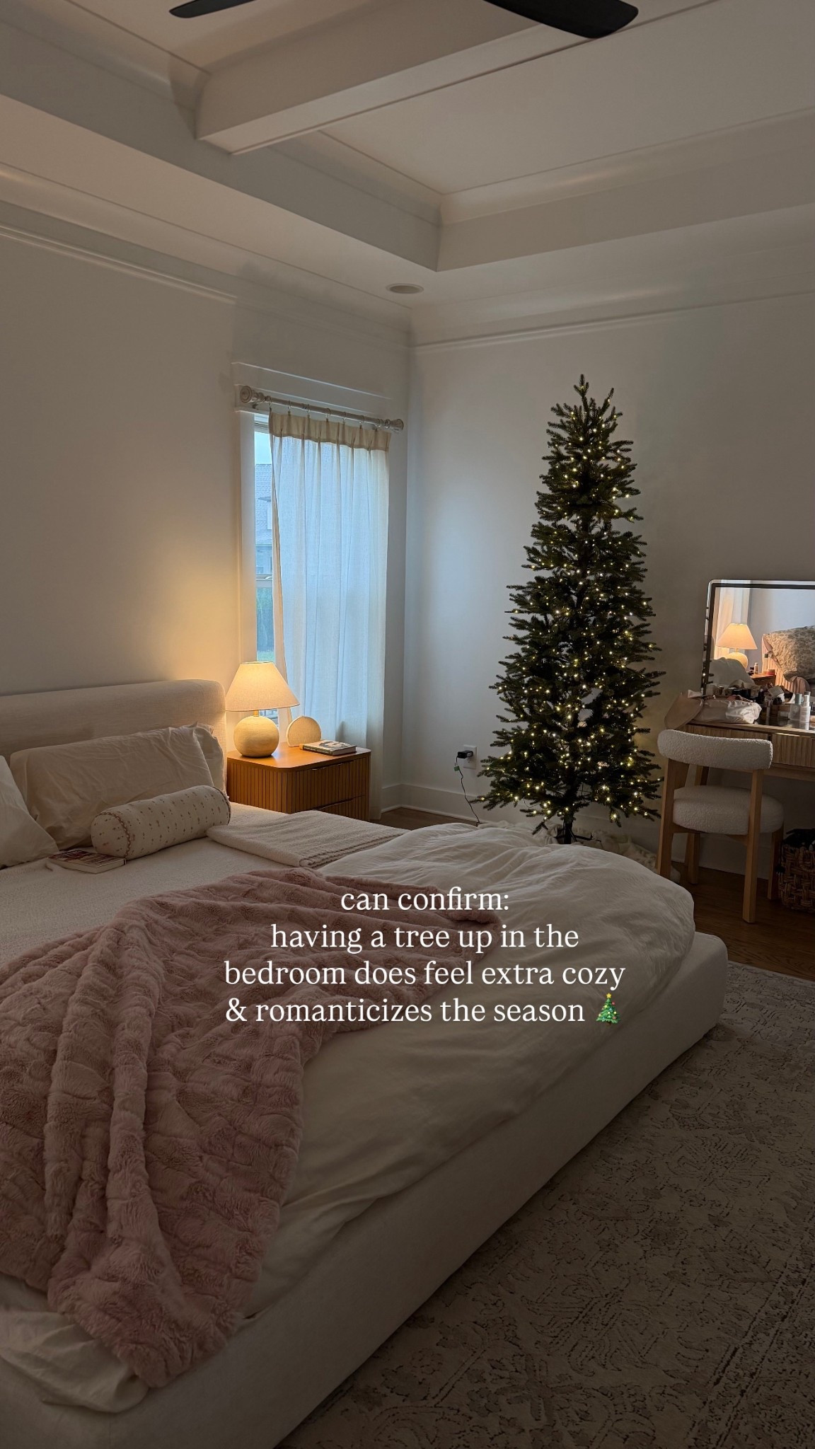 Our cozy bedroom for the holidays ✨ linking all of our bedding, plus our bed frame & tree!! 🎄 use code TAYLORLOVE to save on our bedding!

#LTKHoliday #LTKHome