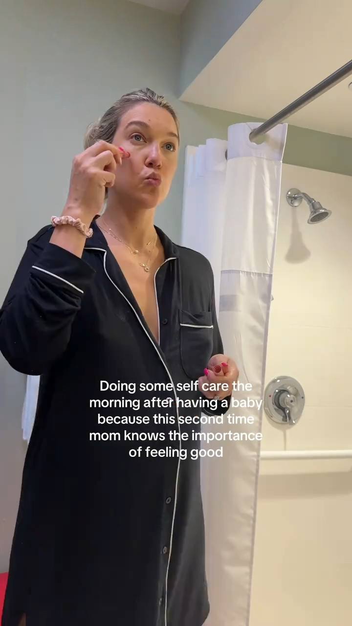 Doing some self care the morning after having a baby because this second time mom knows the importance of feeling good

#LTKBaby #LTKmomlife #LTKselfcare
