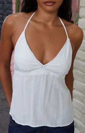 John Galt White Edith Tank Top | PacSun