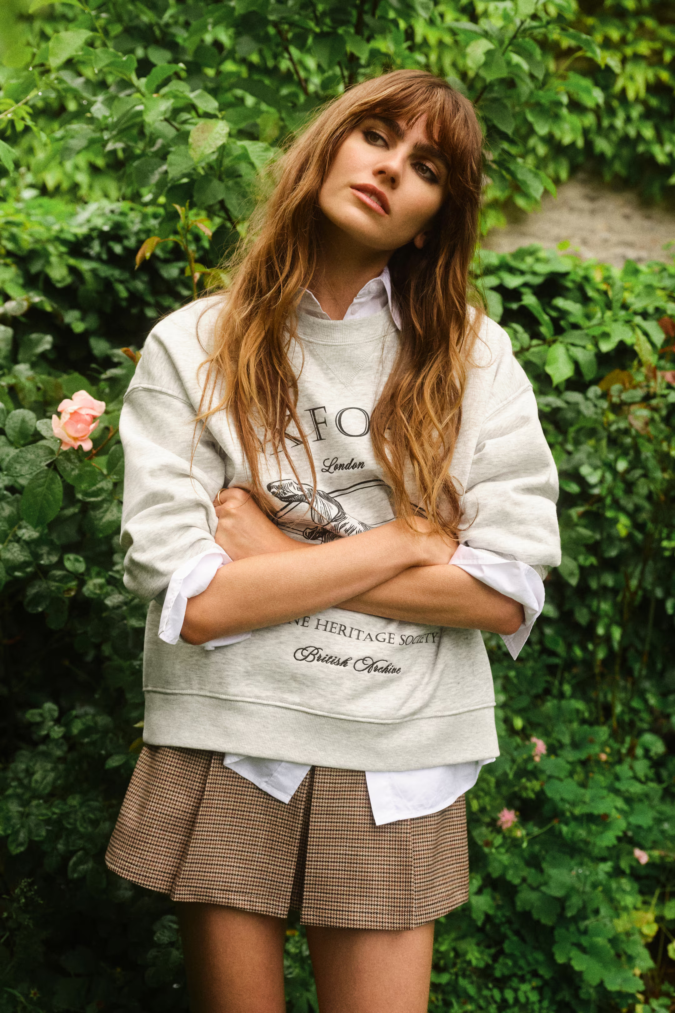 Sweatshirt with Text Motif | H&M (US + CA)