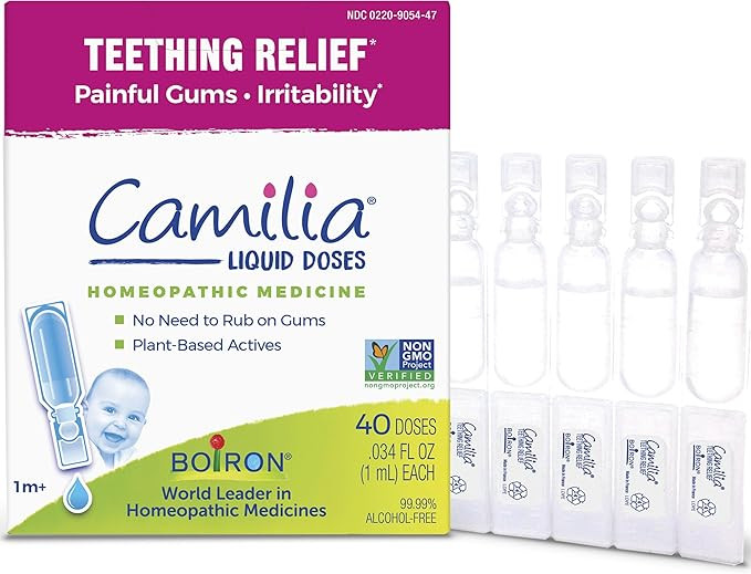 Boiron Camilia Teething Drops for Daytime and Nighttime Relief of Painful or Swollen Gums and Irr... | Amazon (US)