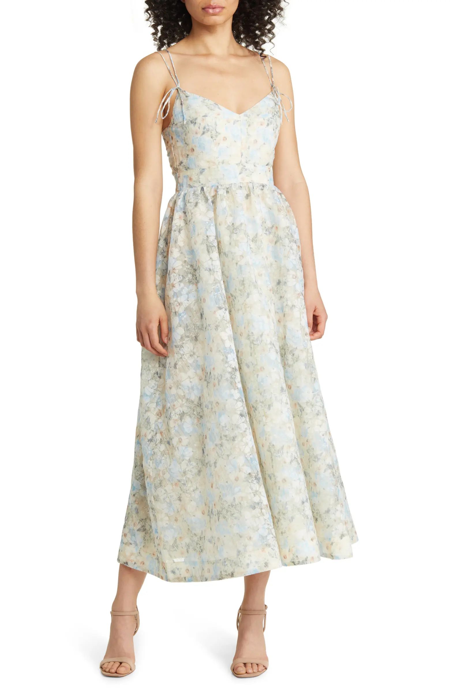 Tosca Floral Midi Dress | Nordstrom