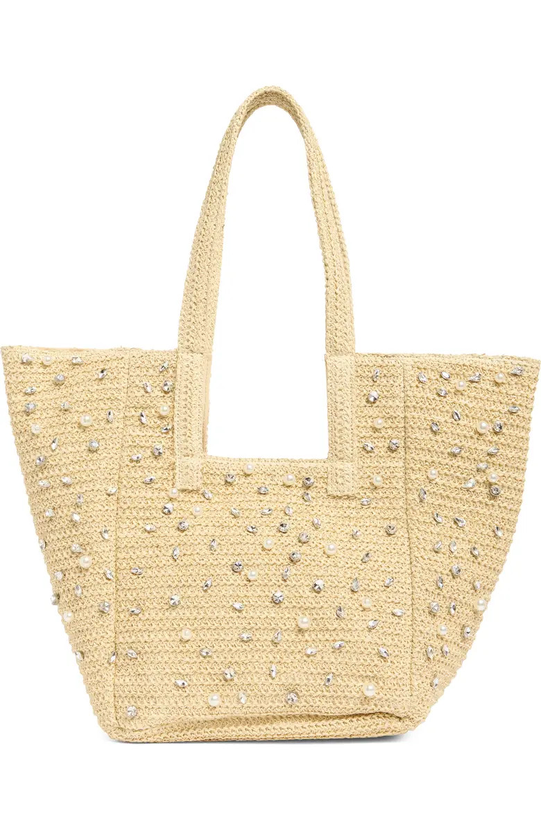 Steve Madden Gemi Embellished Woven Tote Bag | Nordstromrack | Nordstrom Rack
