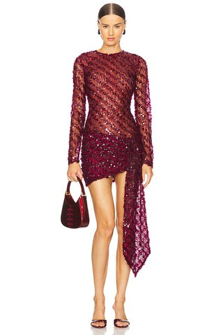 Cataleya Sequin Mini Dress in Caramel | Revolve Clothing (Global)