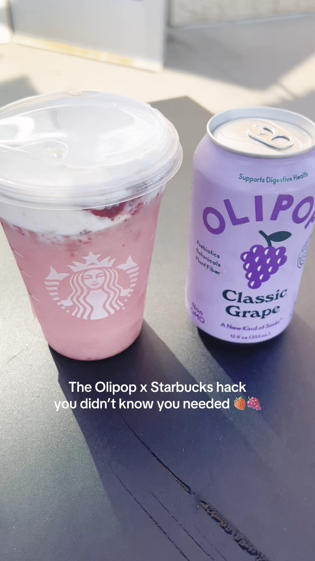 Dirty soda but make it gut-friendly✨ Have you tried this yet? @drinkolipop 

#olipopatstarbucks #guttok #olipoparmy #starbuckshack #healthytok