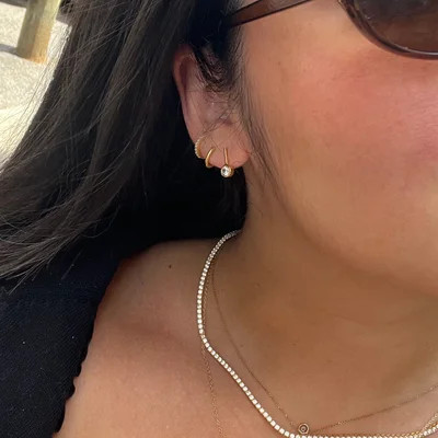 Billie 18K Gold Tennis Necklace - 18K Gold Plated Sterling Silver | BaubleBar