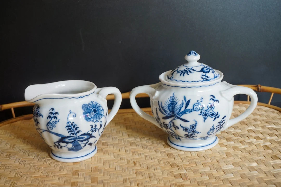 Vintage Blue Danube Japan Creamer and Sugar Bowl Set - Etsy | Etsy (US)