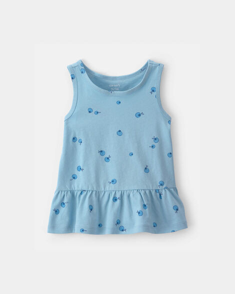 Toddler Girl Blueberry Peplum Tank Top - Blue | Carter's Inc