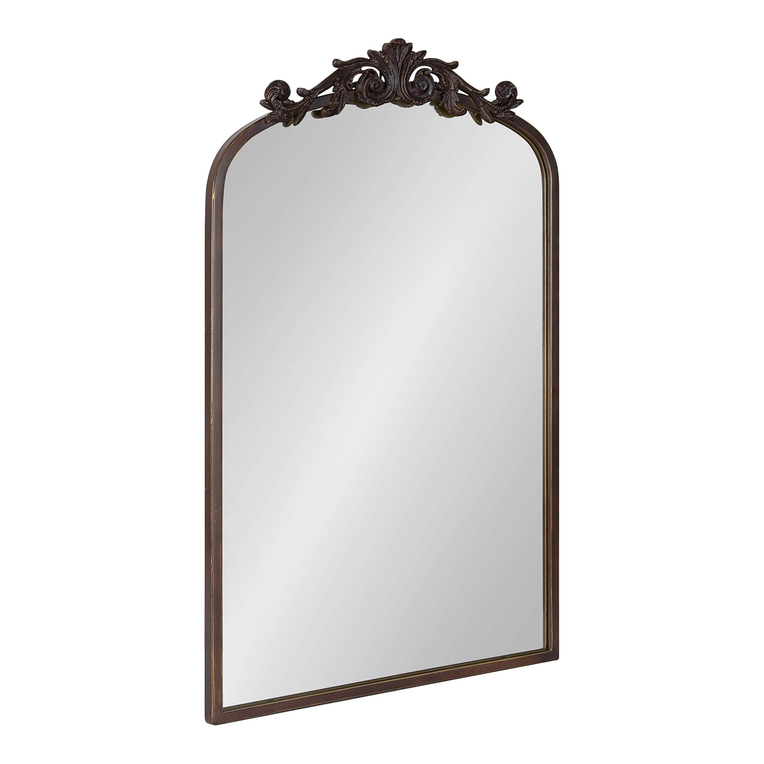 Kate and Laurel Arendahl Traditional Arch Mirror, 19 x 30.75, Antique Bronze, Baroque Inspired Wa... | Amazon (US)